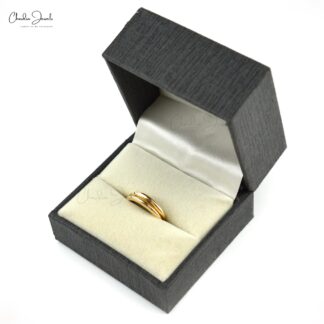 Plain Gold Stacking Ring In 14k Solid Yellow Gold Simplicity Dailywear Hallmarked Rings