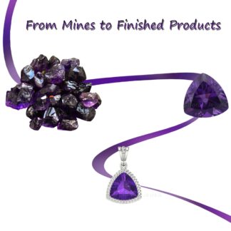 AAA Amethyst & Swiss Blue Topaz Briolette 2 Stone Stud Earrings In 925 Sterling Silver