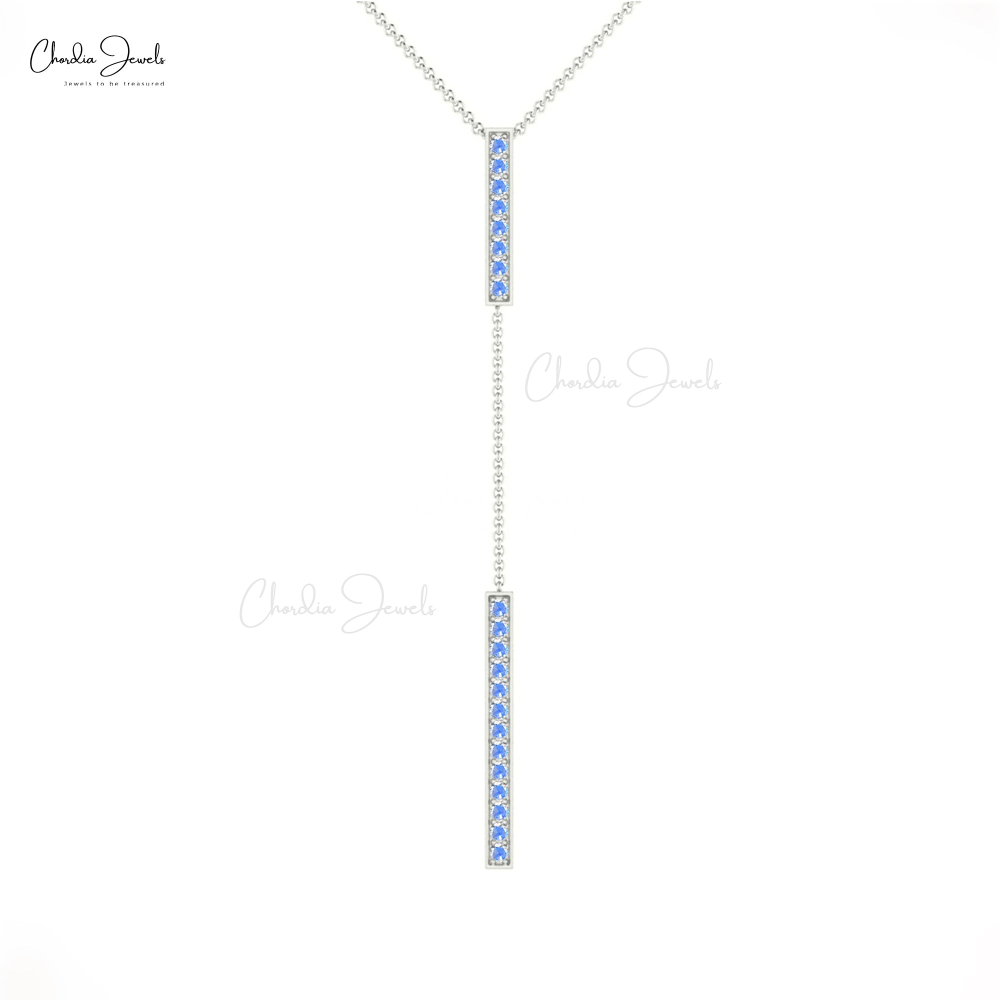 Natural Moonstone Thin Chain Necklace With 2mm Gemstone 14k Real Gold Hallmark Jewelry