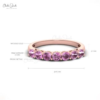 Minimalist Pink Sapphire Top Quality Gemstone Ring for Her