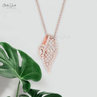 Natural White Diamond Cluster Pendant In 14k Pure Gold Minimalist Fine Jewelry For Mom