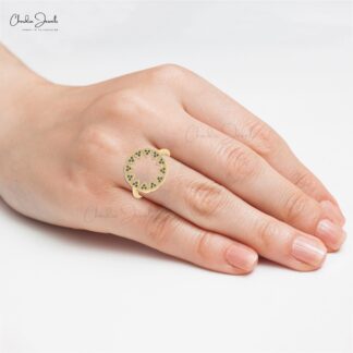 Open Statement Ring In Pure 14k Gold Black Diamond Sun Starbust Affordable Rings For Her