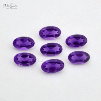 100% Natural 4x3 MM African Amethyst Oval Cut Loose Gemstone, 1 Piece