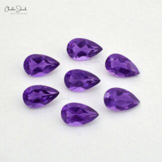 100% Natural African Amethyst Pear Cut High Quality Loose Gemstone 4x3 MM, 1 Piece