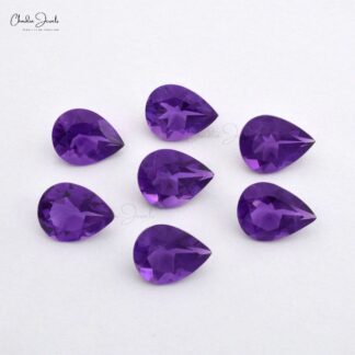 1.15 Carats Top Quality Natural African Amethyst Pear Cut Loose Gemstone For Ring, 1 Piece