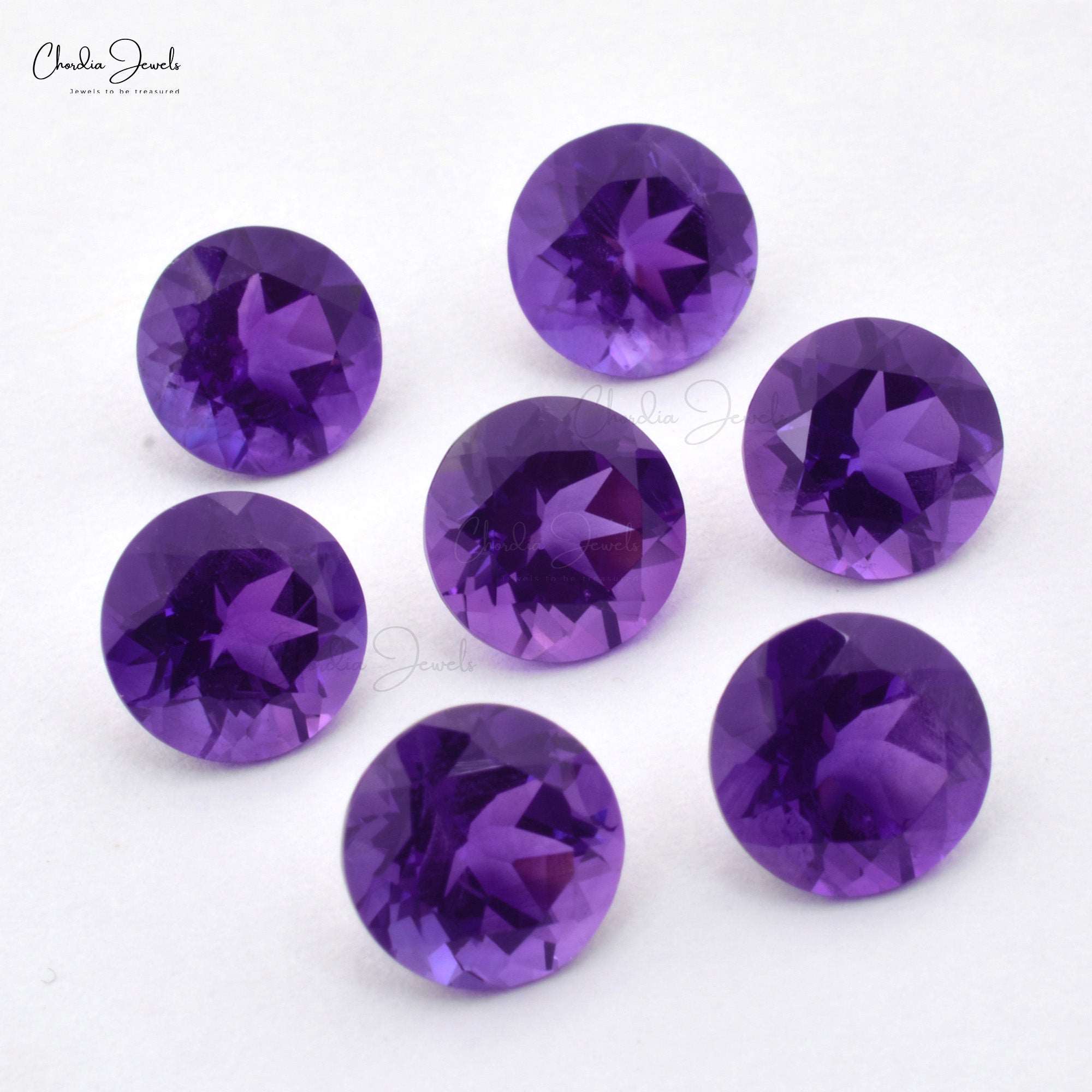 100% Natural AAA Quality 5MM African Amethyst Round Brilliant Cut Loose Gemstone, 1 Piece