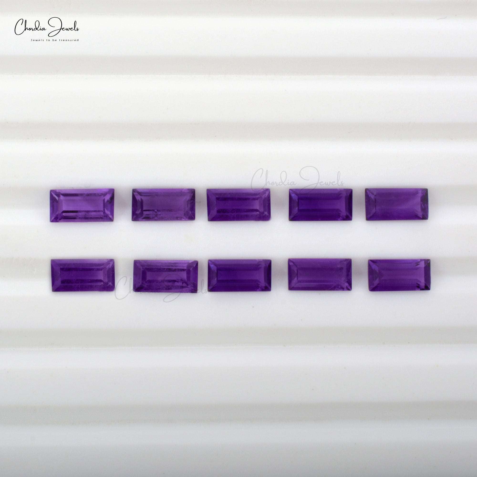 100% Natural High Quality African Amethyst 5×2.50 MM Baguette Cut, 1 Piece