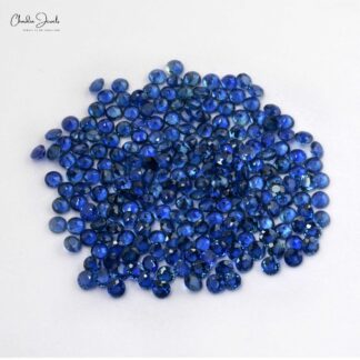 1.50 MM, 1.60 MM, 1.70 MM, 1.80 MM, 1.90 MM AAA Quality Natural Blue Sapphire Round Cut Faceted Loose Gemstone For Jewelry