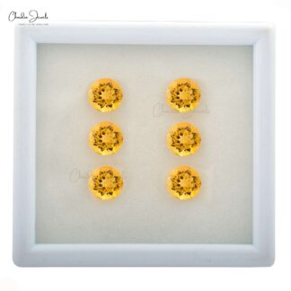 100% Natural AAA Quality 14MM Citrine Faceted Gemstone for Jewelry Making, 1 Piece