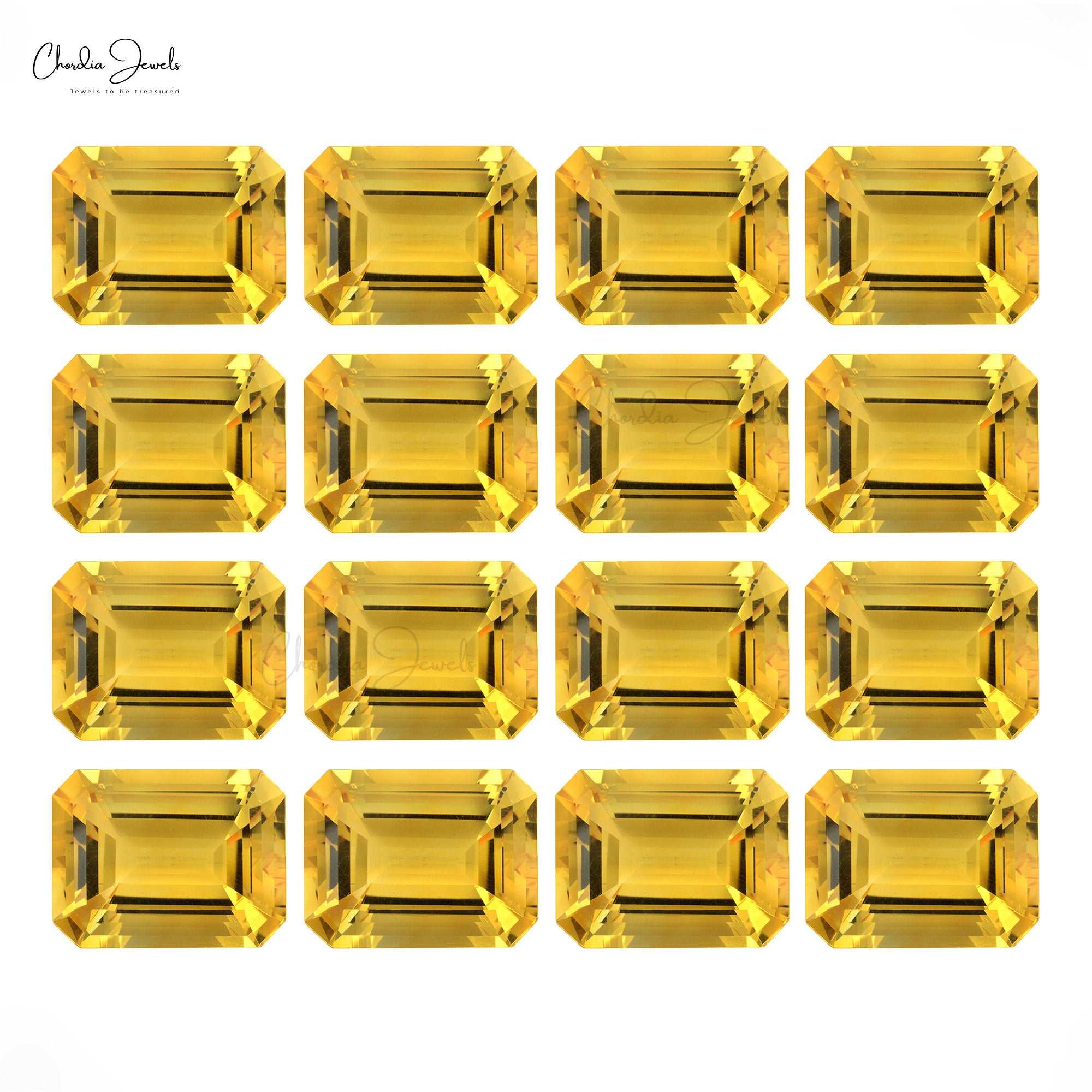 100% Natural Citrine Emerald Cut 7x9MM-8x10MM Semi Precious Loose Gemstone, 1 Piece