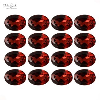 1 Carat AAA Quality Red Garnet Oval Cut Gemstone for Jewelry, 1 Piece