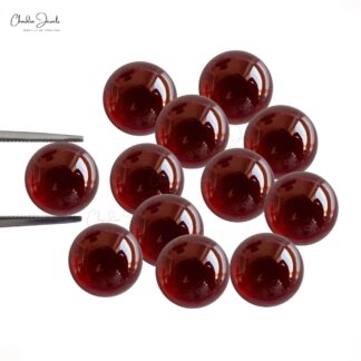 100% Natural Mozambique Garnet Round Cabochon 7MM-8MM Loose Gemstone, 1 Piece