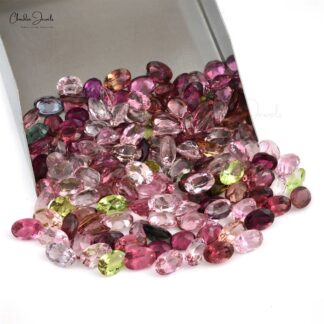 1/2 Carats Multi Tourmaline Oval Cut 6x4mm Loose Gemstone For Jewelry, 1 Piece