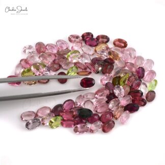 1/2 Carats Multi Tourmaline Oval Cut 6x4mm Loose Gemstone For Jewelry, 1 Piece