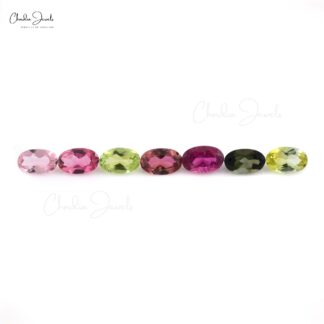 1/2 Carats Multi Tourmaline Oval Cut 6x4mm Loose Gemstone For Jewelry, 1 Piece