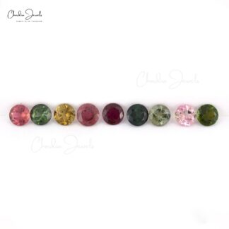 1 Carat Size Top Grade Multi Tourmaline Round Cut For Earrings, 1 Piece