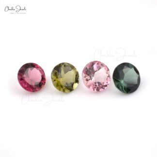 1 Carat Size Top Grade Multi Tourmaline Round Cut For Earrings, 1 Piece