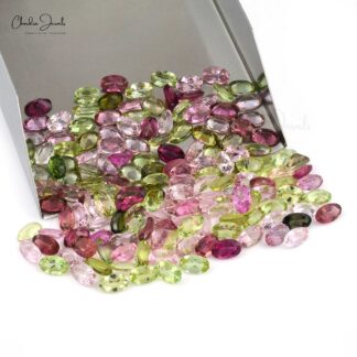 100% Natural Multi Tourmaline 5x3mm Oval Cut For Gemstone Jewelry, 1 Piece