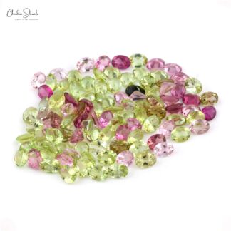 100% Natural Multi Tourmaline 5x3mm Oval Cut For Gemstone Jewelry, 1 Piece