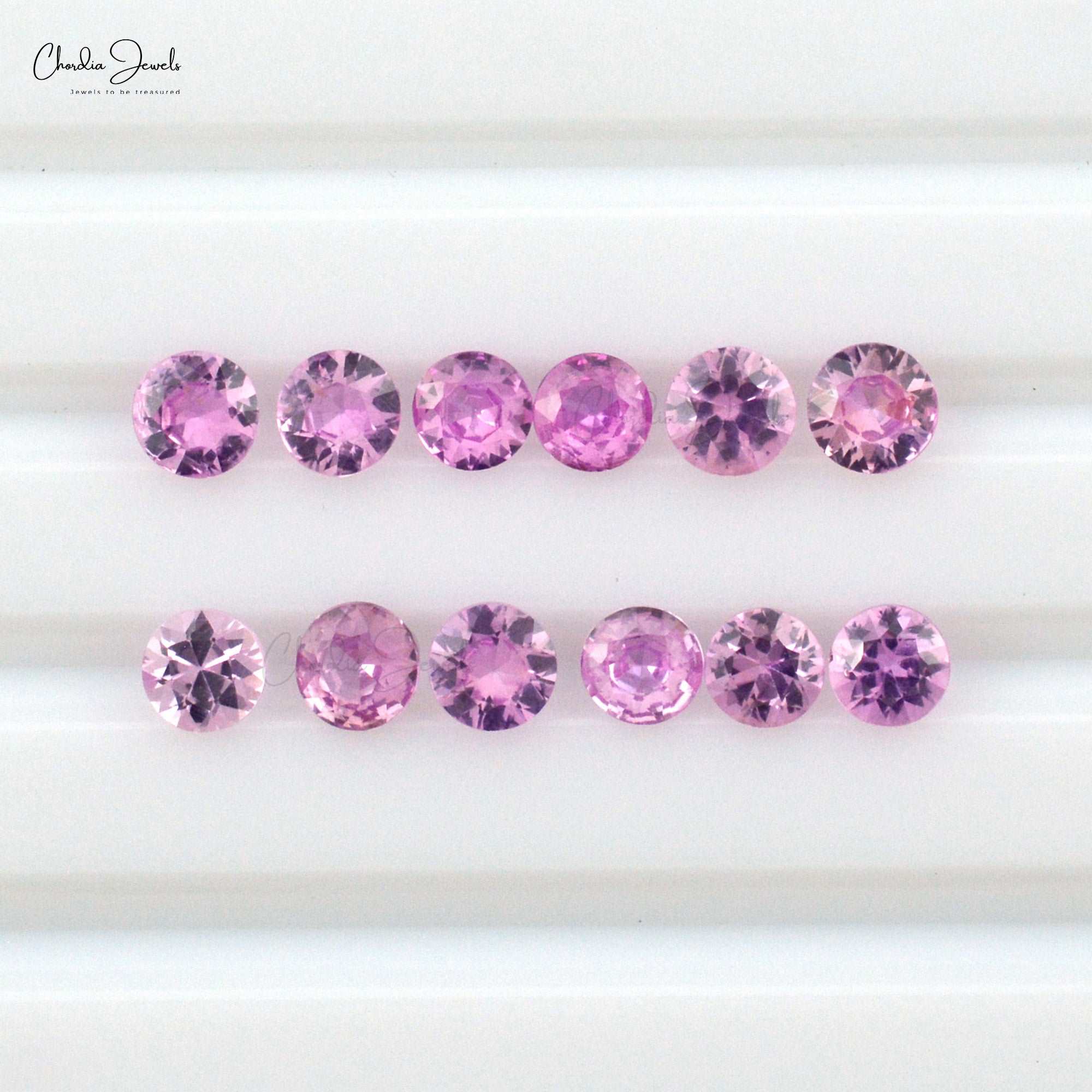 1/2 Carats Pink Sapphire Loose Gemstone 5mm Round Precious Gemstone For Ring, 1 Piece