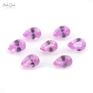 1/2 Carats Loose Top Quality Pink Sapphire Pear Faceted Cut, 1 Piece