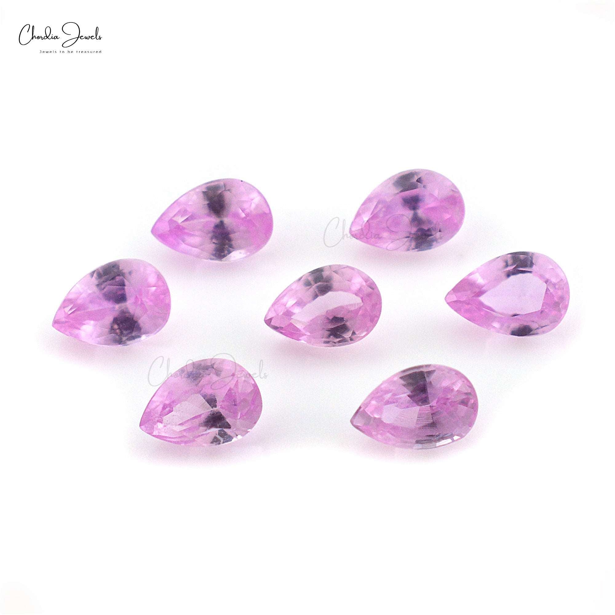 1/2 Carats Loose Top Quality Pink Sapphire Pear Faceted Cut, 1 Piece