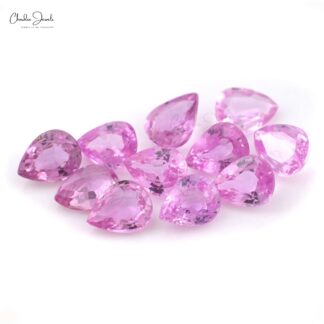 1 Carat Top Grade Pink Sapphire Pear For Earrings 7x5 Mm, 1 Piece
