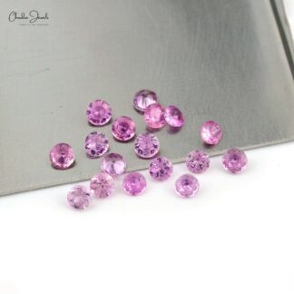 100% Natural High Quality Pink Sapphire 2 mm - 2.90 mm Round Brilliant Cut, 1 Piece