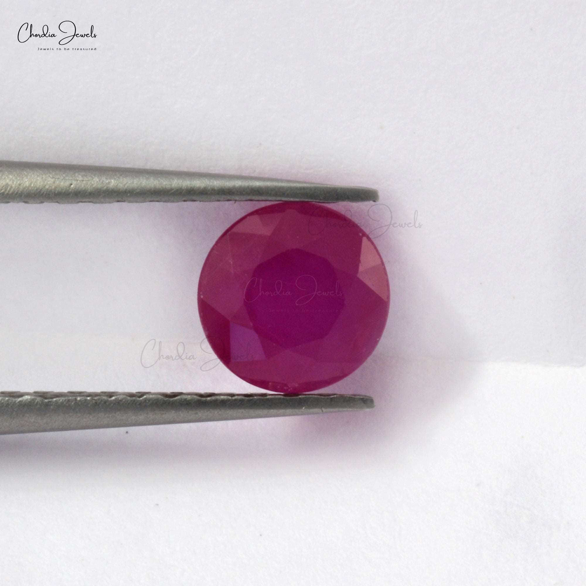 1/2 Carats Fine Quality Gemstone Ruby Round 5 mm, 1 Piece