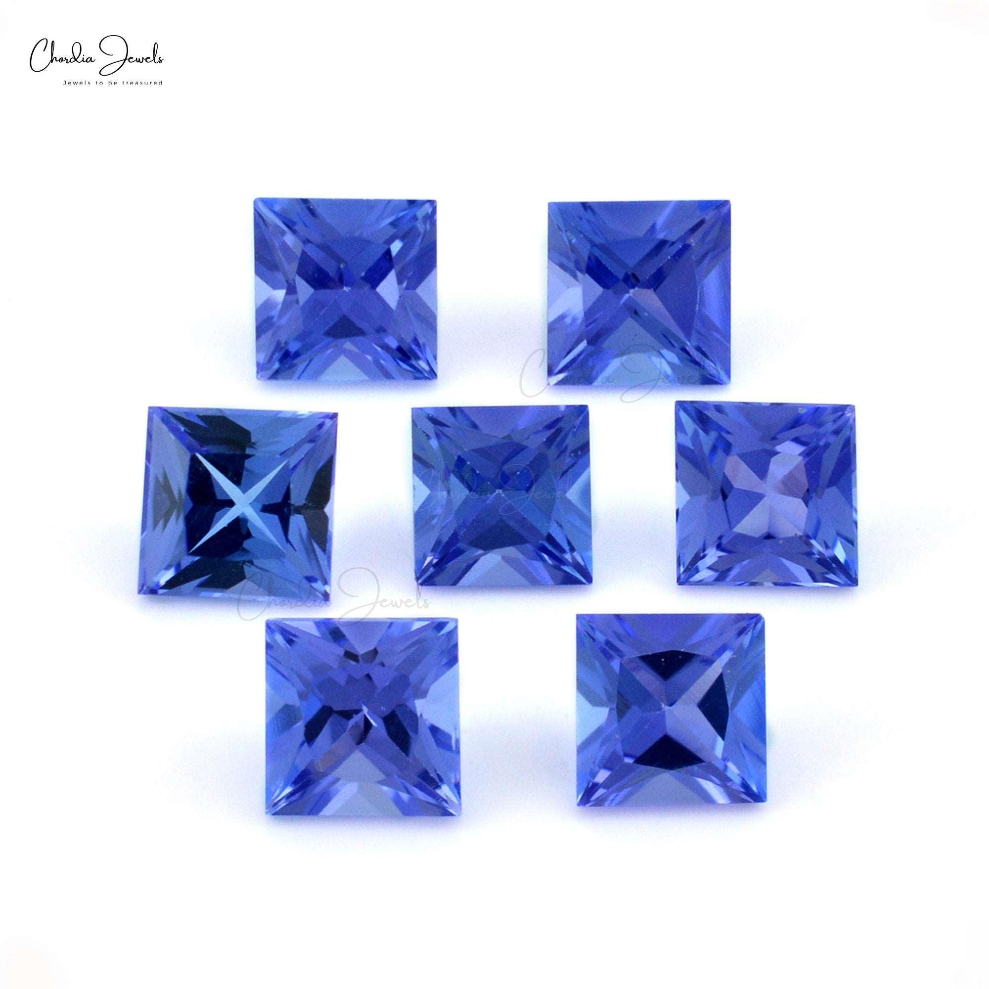 0.35 Carat Natural AAA Tanzanite Square Cut Faceted Loose Gemstone at Discount Price, 1 Piece