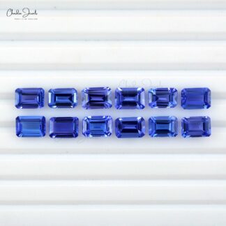 100% Natural AAA Tanzanite 6X4MM Octagon Faceted Cut Loose Gemstone for Sale, 1 Piece