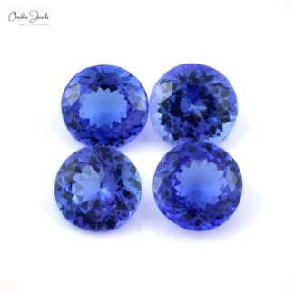 100% Natural 6MM Tanzanite Faceted Round Cut AAA Grade Loose Gemstone Manufacturer, 1 Piece
