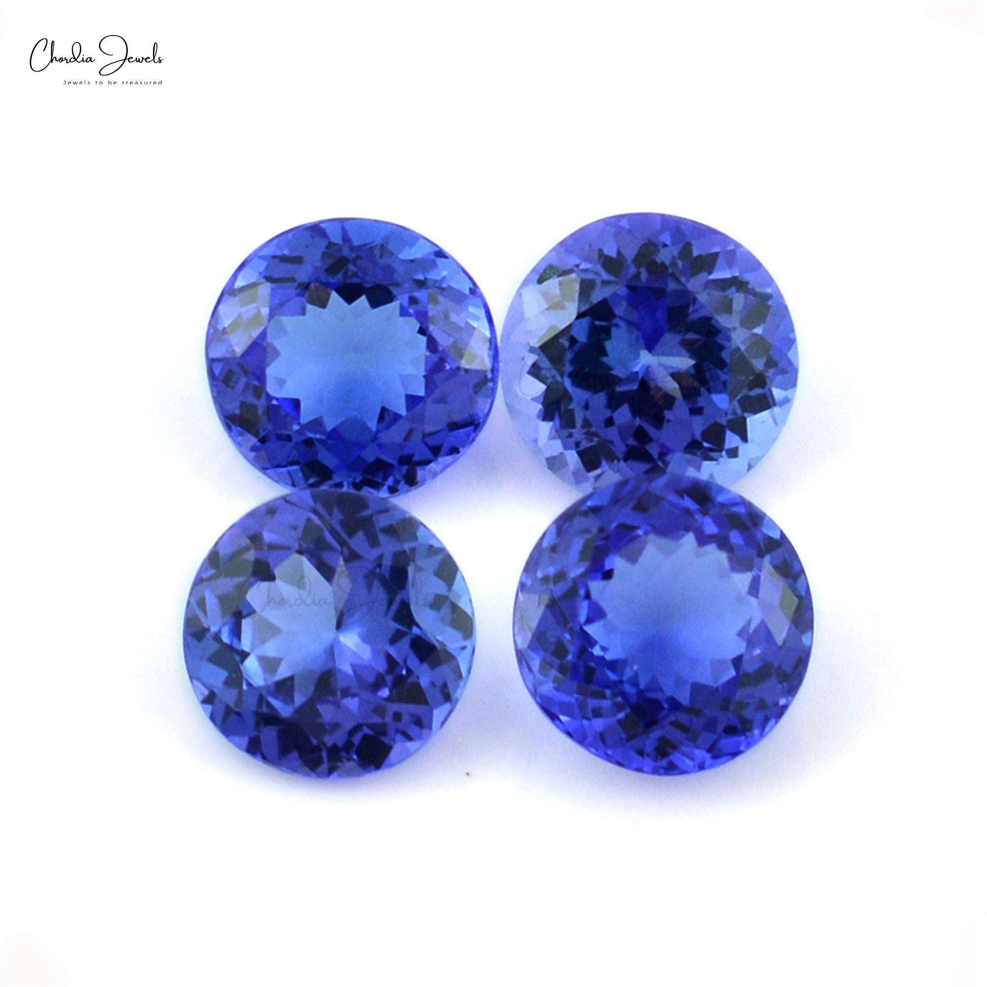 100% Natural 6MM Tanzanite Faceted Round Cut AAA Grade Loose Gemstone Manufacturer, 1 Piece