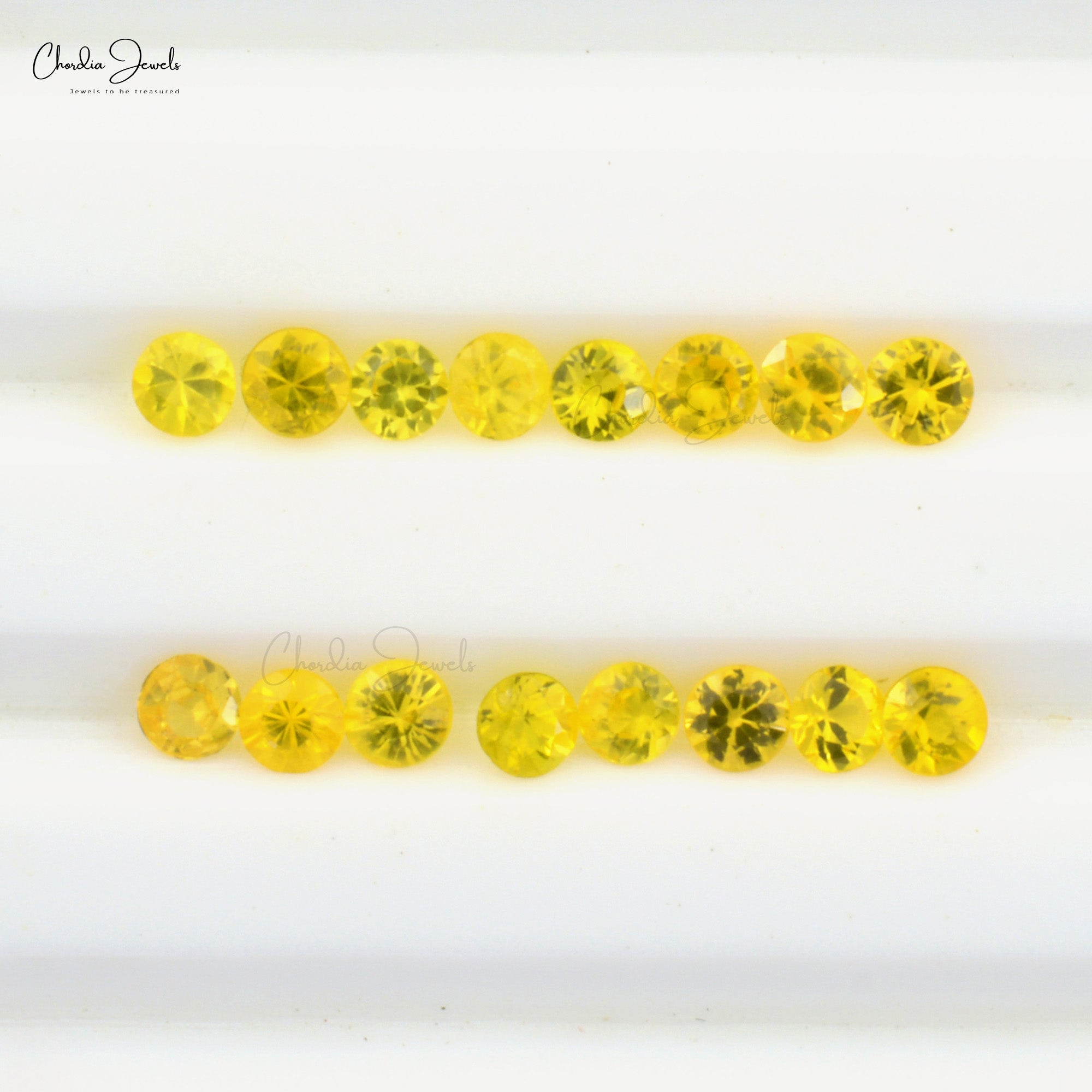 100% Natural High Quality Yellow Sapphire 2 MM – 2.90 MM Round Brilliant Cut, 1 Piece