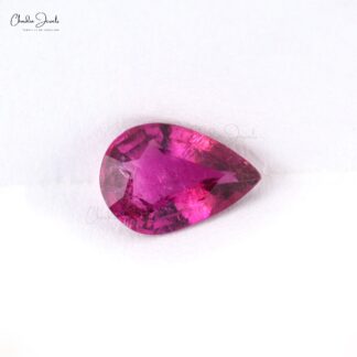 1.45 carat Super Fine Quality Rubellite Tourmaline Pear Cut Gemstone for Making Necklaces, 1 Piece