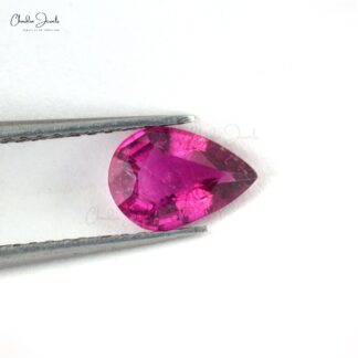 1.45 carat Super Fine Quality Rubellite Tourmaline Pear Cut Gemstone for Making Necklaces, 1 Piece