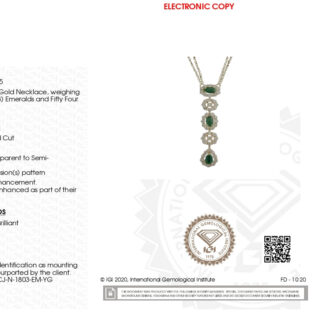 Multi Halo Diamond Necklace In 14k Yellow Gold Emerald And Diamond Verified Chain Necklaces