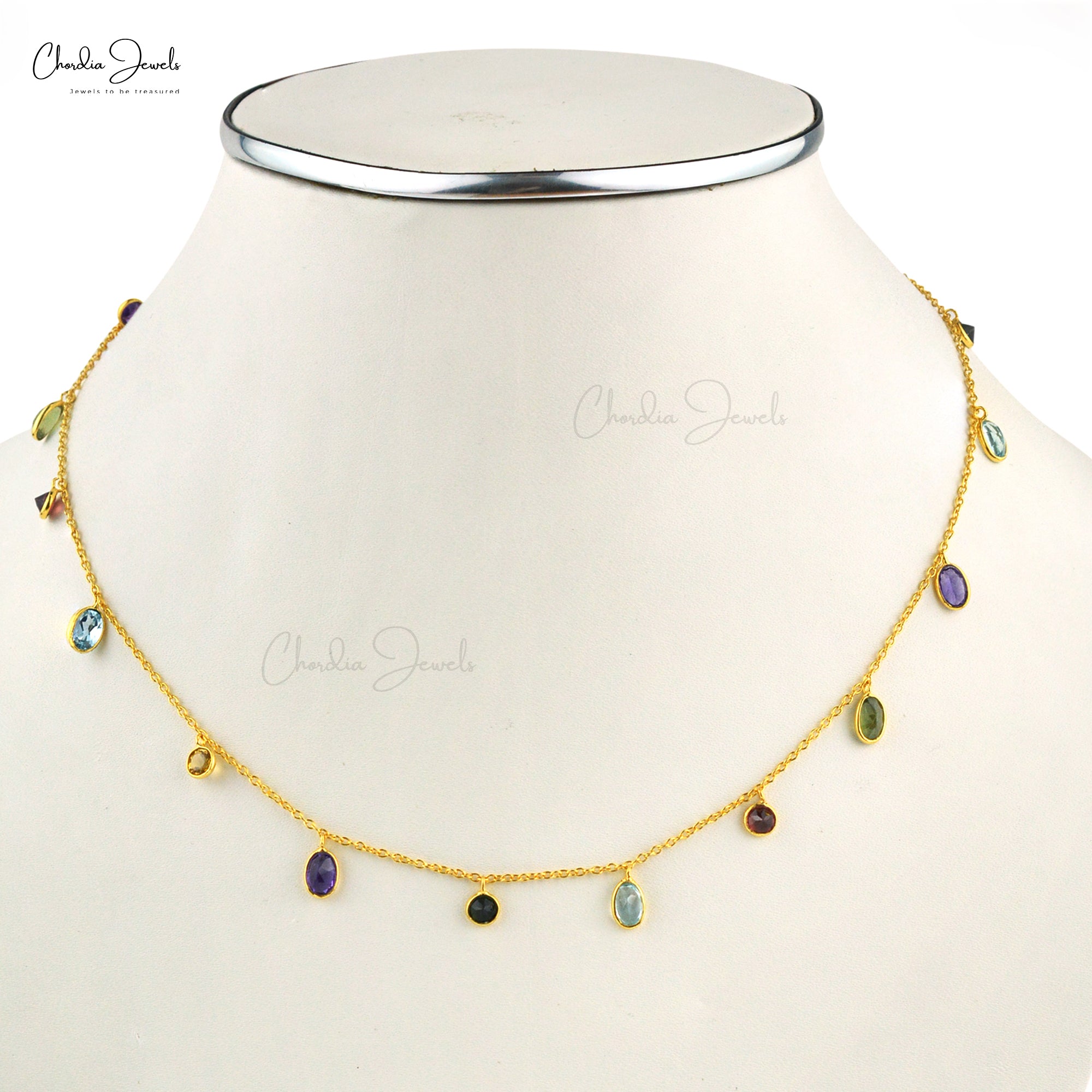 Multi Stone Charm With 5.19 Ct Oval And Round Cut Mix Gemstone 925 Silver Pendant