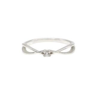 High Quality White Diamond Brilliant Cut Split Shank Ring In 925 Sterling Silver