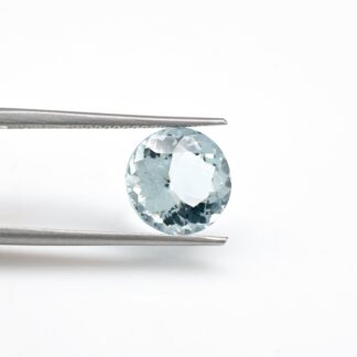 Aquamarine Round Cut 3.85 Carat Semi Precious Natural Loose Gemstone, 1 Piece