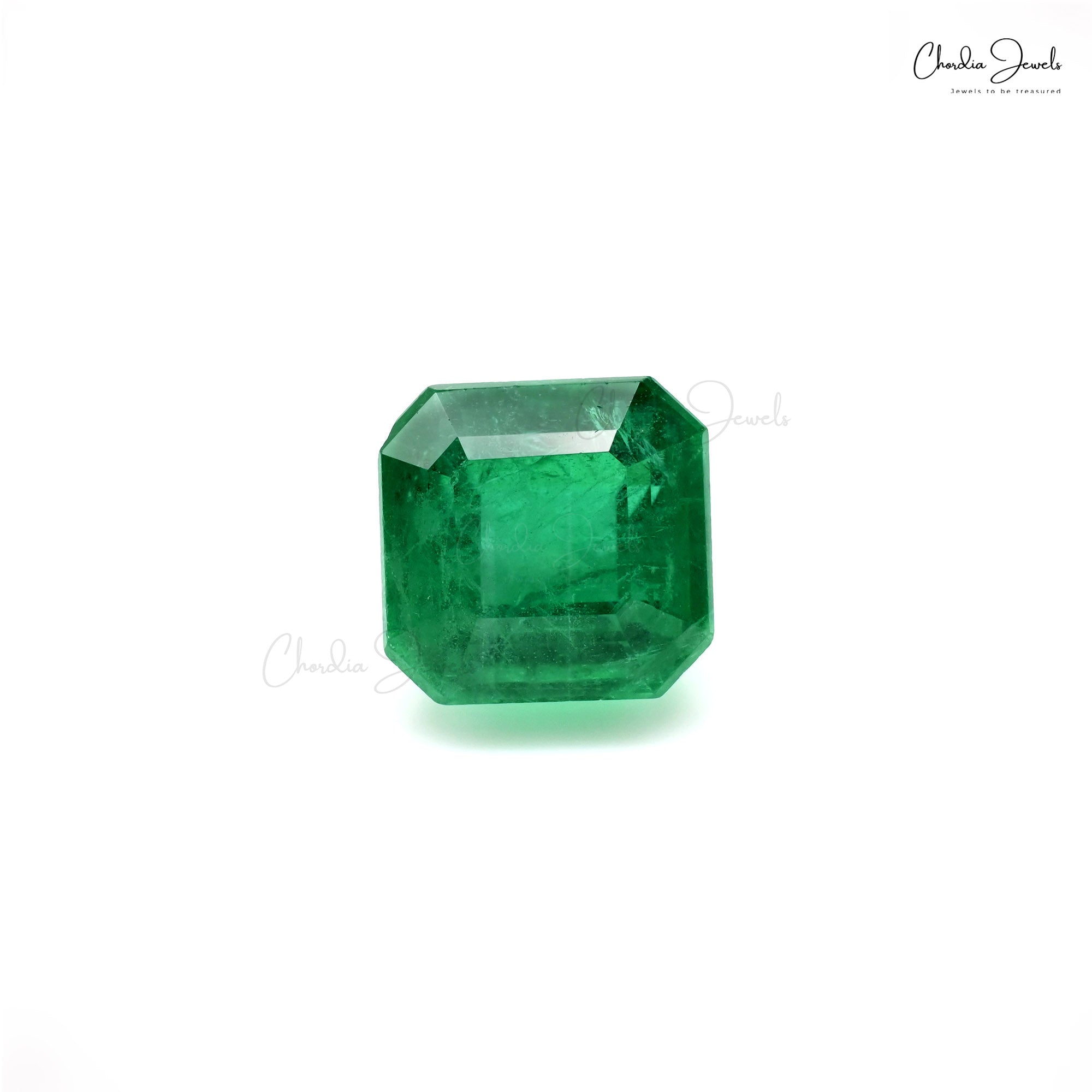 10.70×10.50×8 mm Precious Emerald Square Octagon Cut Gemstone, 6.57 Ct