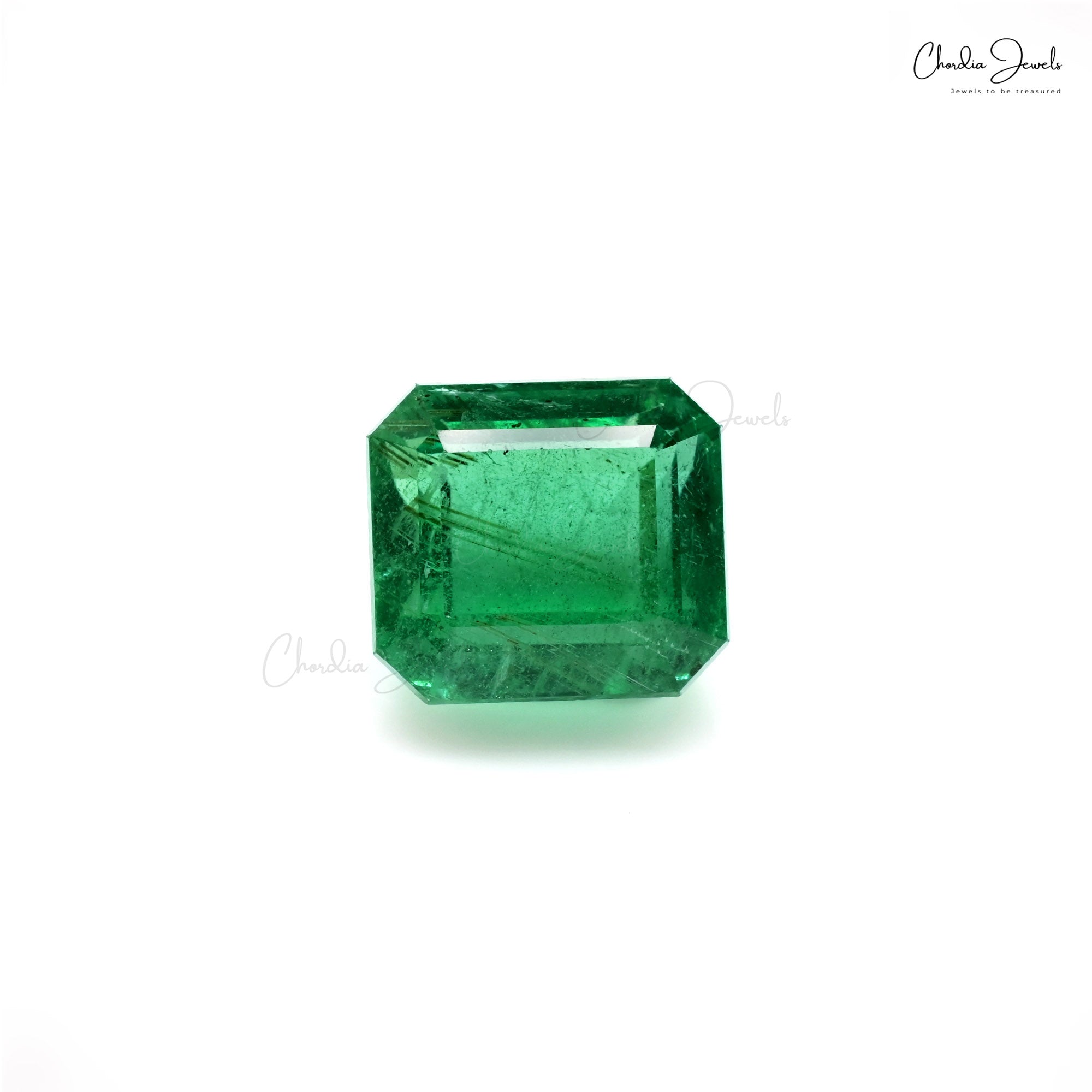 12.80×11.50×8.50 mm Natural Square Octagon Cut Emerald Gemstone at Discount Price, 1 Piece