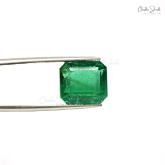 12.80×11.50×8.50 mm Natural Square Octagon Cut Emerald Gemstone at Discount Price, 1 Piece