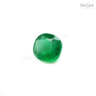 Emerald Cushion Cut 7 Carat Precious Natural Loose Gemstone, 1 Piece