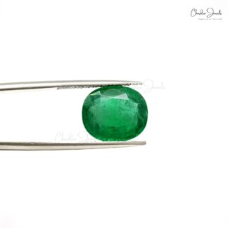 Emerald Cushion Cut 7 Carat Precious Natural Loose Gemstone, 1 Piece