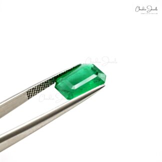 Genuine AAA Quality Emerald Octagon Cut 5.09 Carats Precious Gemstone, 1 Piece
