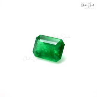 Precious Emerald 3.83 Carat Octagon Cut Loose Gemstone for Rings, 1 Piece