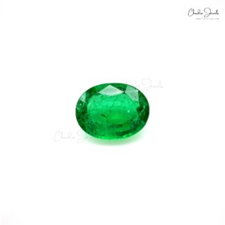 3.22 Carat AAA Quality Zambian Emerald Oval Faceted Precious Gemstone, 1 Piece