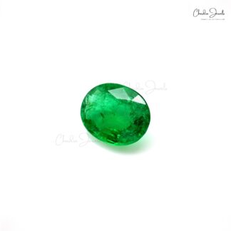 3.22 Carat AAA Quality Zambian Emerald Oval Faceted Precious Gemstone, 1 Piece