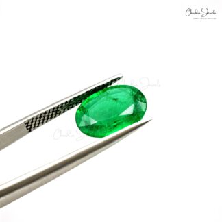 3.22 Carat AAA Quality Zambian Emerald Oval Faceted Precious Gemstone, 1 Piece